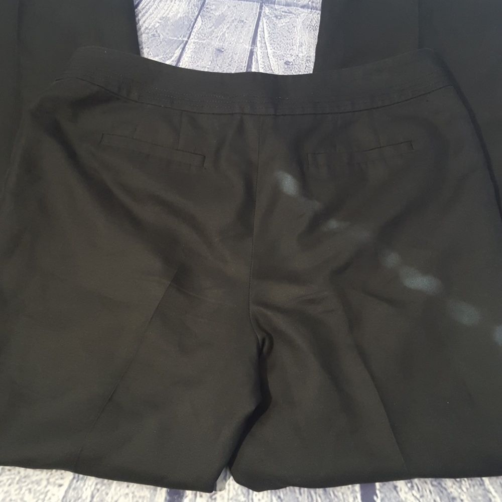 Ann Taylor Black Silk Blend Straight Trouser, 8 - Picture 2 of 5